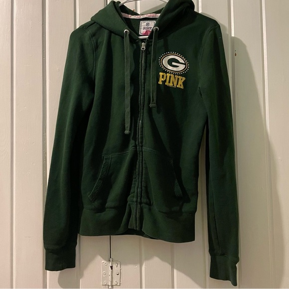 Vs. Pink y2k Green Bay Packers bling hoodie-small - Picture 5 of 9